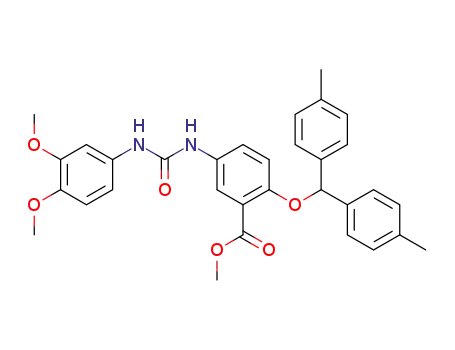 Benzoic acid,
2-[bis(4-methylphenyl)methoxy]-5-[[[(3,4-dimethoxyphenyl)amino]carbon
yl]amino]-, methyl ester