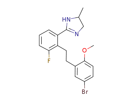 Molecular Structure of 685126-58-3 (1H-Imidazole,
2-[2-[2-(5-bromo-2-methoxyphenyl)ethyl]-3-fluorophenyl]-4,5-dihydro-4-
methyl-)