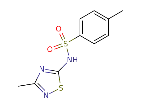 Molecular Structure of 90840-65-6 (Benzenesulfonamide, 4-methyl-N-(3-methyl-1,2,4-thiadiazol-5-yl)-)
