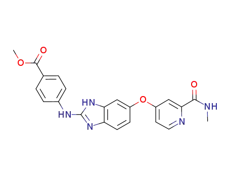 Benzoic acid,
4-[[5-[[2-[(methylamino)carbonyl]-4-pyridinyl]oxy]-1H-benzimidazol-2-yl]
amino]-, methyl ester