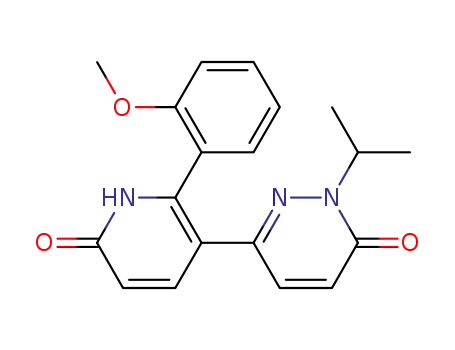 Molecular Structure of 671202-72-5 (3(2H)-Pyridazinone,6-[1,6-dihydro-2-(2-methoxyphenyl)-6-oxo-3-pyridinyl]-2-(1-methylethyl)-)