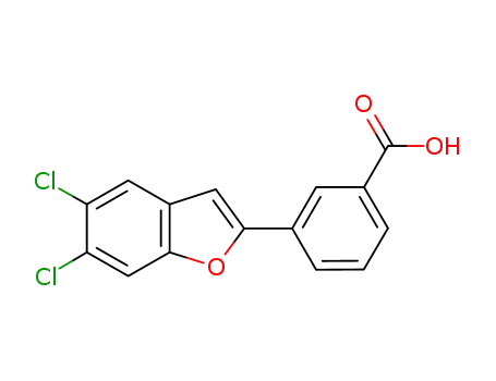 Molecular Structure of 835595-06-7 (Benzoic acid, 3-(5,6-dichloro-2-benzofuranyl)-)