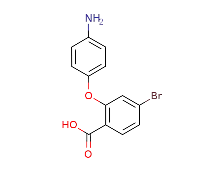 Molecular Structure of 825649-80-7 (Benzoic acid, 2-(4-aminophenoxy)-4-bromo-)