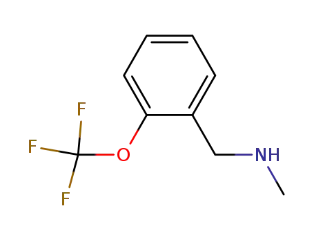 Molecular Structure of 823188-82-5 (Benzenemethanamine, N-methyl-2-(trifluoromethoxy)-)