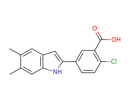 2-chloro-5-(5,6-dimethyl-1H-indol-2-yl)benzoic acid