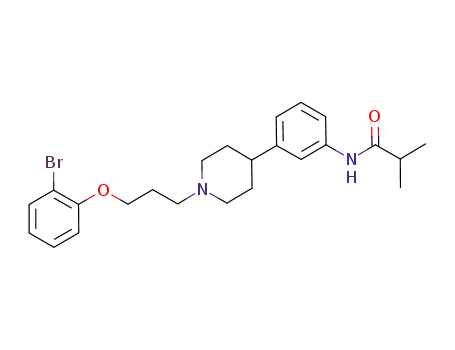 Molecular Structure of 487051-96-7 (Propanamide,
N-[3-[1-[3-(2-bromophenoxy)propyl]-4-piperidinyl]phenyl]-2-methyl-)