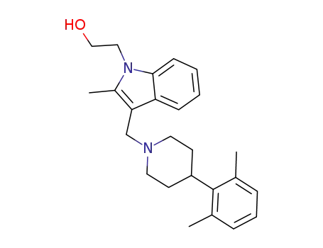 Molecular Structure of 827016-12-6 (1H-Indole-1-ethanol,
3-[[4-(2,6-dimethylphenyl)-1-piperidinyl]methyl]-2-methyl-)
