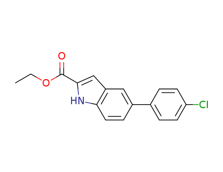 1H-Indole-2-carboxylic acid, 5-(4-chlorophenyl)-, ethyl ester