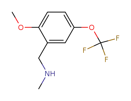 Molecular Structure of 823188-86-9 (Benzenemethanamine, 2-methoxy-N-methyl-5-(trifluoromethoxy)-)