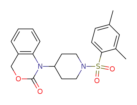 Molecular Structure of 844683-97-2 (Piperidine,
1-[(2,4-dimethylphenyl)sulfonyl]-4-(2-oxo-2H-3,1-benzoxazin-1(4H)-yl)-)