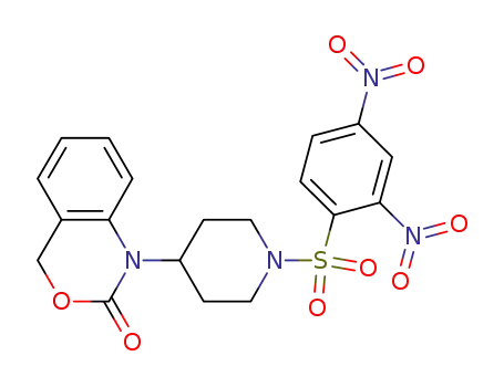 Molecular Structure of 844686-26-6 (Piperidine,
1-[(2,4-dinitrophenyl)sulfonyl]-4-(2-oxo-2H-3,1-benzoxazin-1(4H)-yl)-)