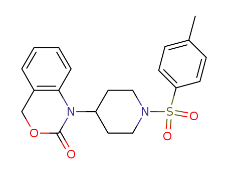 Molecular Structure of 844683-84-7 (Piperidine,
1-[(4-methylphenyl)sulfonyl]-4-(2-oxo-2H-3,1-benzoxazin-1(4H)-yl)-)