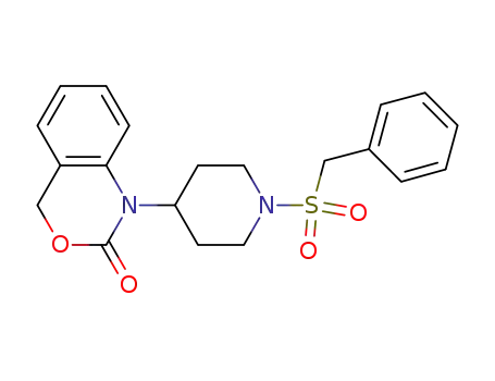 Molecular Structure of 844683-87-0 (Piperidine,
4-(2-oxo-2H-3,1-benzoxazin-1(4H)-yl)-1-[(phenylmethyl)sulfonyl]-)