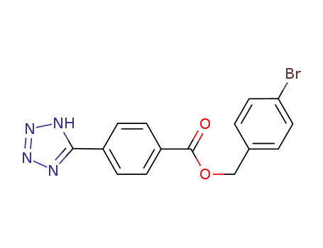 Molecular Structure of 651769-31-2 (Benzoic acid, 4-(1H-tetrazol-5-yl)-, (4-bromophenyl)methyl ester)