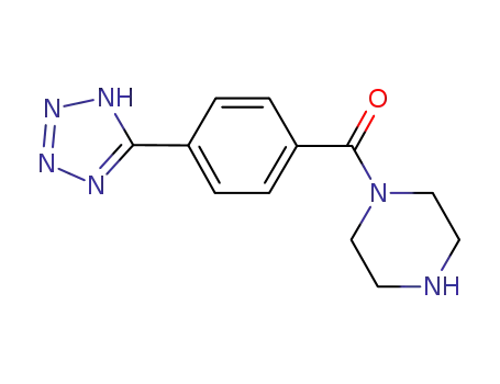 Molecular Structure of 651769-44-7 (Piperazine, 1-[4-(1H-tetrazol-5-yl)benzoyl]-)