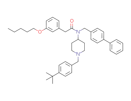 Benzeneacetamide,
N-([1,1'-biphenyl]-4-ylmethyl)-N-[1-[[4-(1,1-dimethylethyl)phenyl]methyl]-
4-piperidinyl]-3-(pentyloxy)-