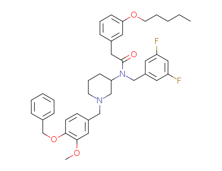 Benzeneacetamide,  N-[(3,5-difluorophenyl)methyl]-N-[1-[[3-methoxy-4-(phenylmethoxy)phen  yl]methyl]-3-piperidinyl]-3-(pentyloxy)-