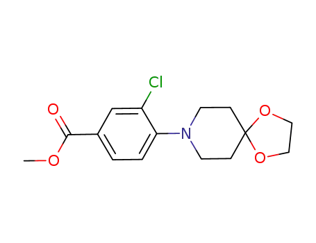 Benzoic acid, 3-chloro-4-(1,4-dioxa-8-azaspiro[4.5]dec-8-yl)-, methyl
ester