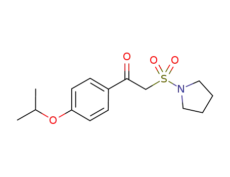 Molecular Structure of 654675-67-9 (Pyrrolidine, 1-[[2-[4-(1-methylethoxy)phenyl]-2-oxoethyl]sulfonyl]-)