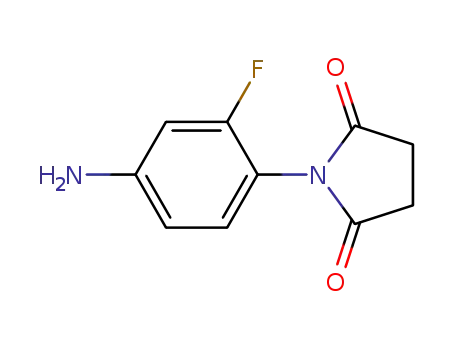Molecular Structure of 853910-36-8 (2,5-Pyrrolidinedione, 1-(4-amino-2-fluorophenyl)-)