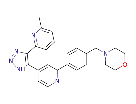 Molecular Structure of 656800-29-2 (Morpholine,
4-[[4-[4-[5-(6-methyl-2-pyridinyl)-1H-1,2,3-triazol-4-yl]-2-pyridinyl]phenyl]
methyl]-)