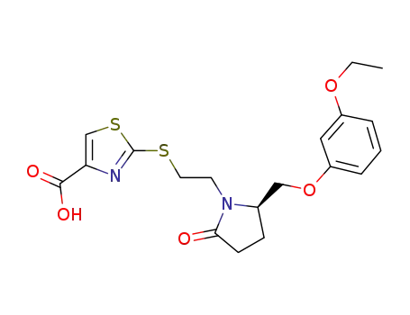 4-Thiazolecarboxylic acid,
2-[[2-[(2R)-2-[(3-ethoxyphenoxy)methyl]-5-oxo-1-pyrrolidinyl]ethyl]thio]-