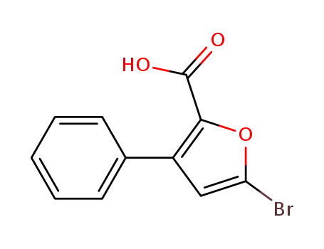 2-Furancarboxylic acid, 5-bromo-3-phenyl-