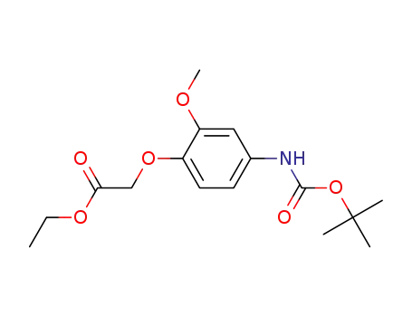 Acetic acid,
[4-[[(1,1-dimethylethoxy)carbonyl]amino]-2-methoxyphenoxy]-, ethyl
ester
