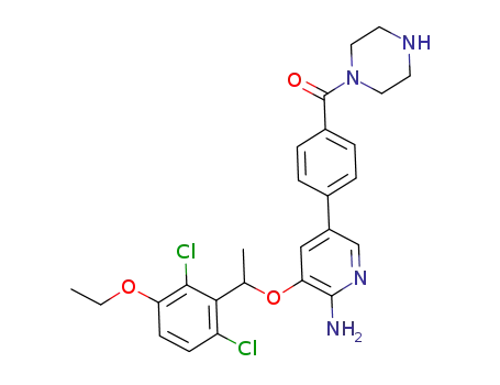 Piperazine,
1-[4-[6-amino-5-[1-(2,6-dichloro-3-ethoxyphenyl)ethoxy]-3-pyridinyl]benz
oyl]-