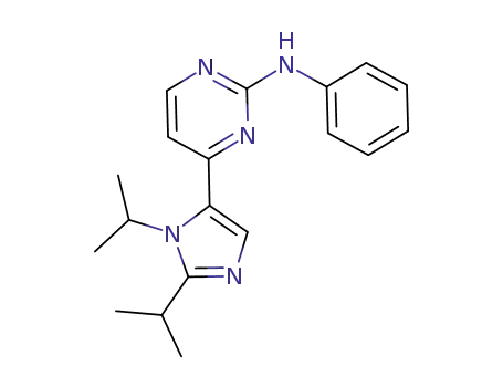 Molecular Structure of 600639-10-9 (2-Pyrimidinamine, 4-[1,2-bis(1-methylethyl)-1H-imidazol-5-yl]-N-phenyl-)