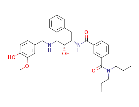 1,3-Benzenedicarboxamide,
N'-[(1S,2R)-2-hydroxy-3-[[(4-hydroxy-3-methoxyphenyl)methyl]amino]-1-
(phenylmethyl)propyl]-N,N-dipropyl-