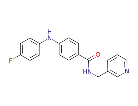 Molecular Structure of 600171-01-5 (Benzamide, 4-[(4-fluorophenyl)amino]-N-(3-pyridinylmethyl)-)