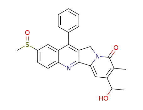 Indolizino[1,2-b]quinolin-9(11H)-one,
7-(1-hydroxyethyl)-8-methyl-2-(methylsulfinyl)-12-phenyl-