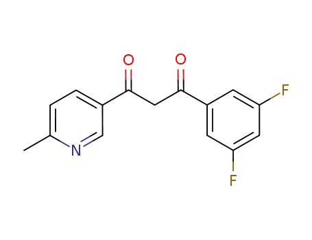 Molecular Structure of 388594-19-2 (1,3-Propanedione, 1-(3,5-difluorophenyl)-3-(6-methyl-3-pyridinyl)-)