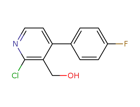 Molecular Structure of 737786-17-3 (3-Pyridinemethanol, 2-chloro-4-(4-fluorophenyl)-)
