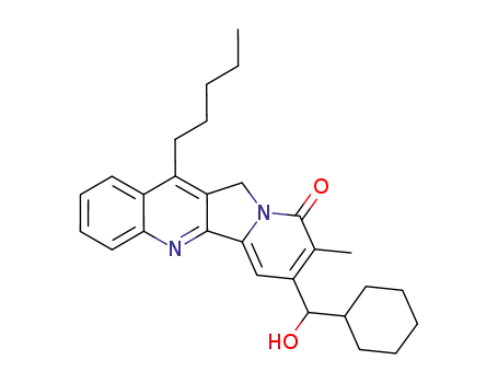 Indolizino[1,2-b]quinolin-9(11H)-one,
7-(cyclohexylhydroxymethyl)-8-methyl-12-pentyl-