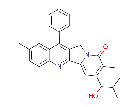 Indolizino[1,2-b]quinolin-9(11H)-one,
7-(1-hydroxy-2-methylpropyl)-2,8-dimethyl-12-phenyl-