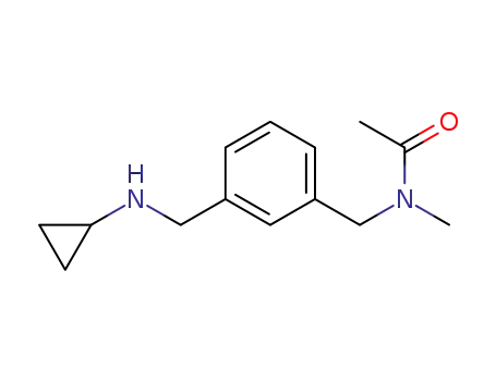 Molecular Structure of 921630-25-3 (Acetamide, N-[[3-[(cyclopropylamino)methyl]phenyl]methyl]-N-methyl-)