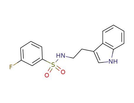 Molecular Structure of 851269-37-9 (Benzenesulfonamide, 3-fluoro-N-[2-(1H-indol-3-yl)ethyl]-)