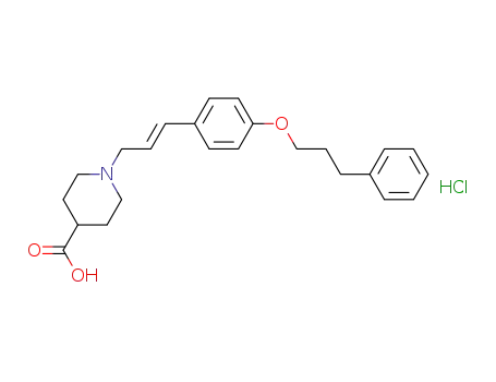 4-Piperidinecarboxylic acid,
1-[(2E)-3-[4-(3-phenylpropoxy)phenyl]-2-propenyl]-, hydrochloride