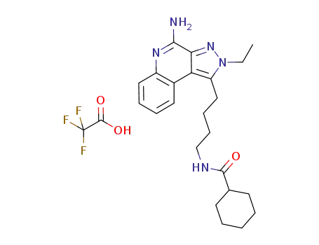 Molecular Structure of 863734-72-9 (Cyclohexanecarboxamide,
N-[4-(4-amino-2-ethyl-2H-pyrazolo[3,4-c]quinolin-1-yl)butyl]-,
mono(trifluoroacetate))