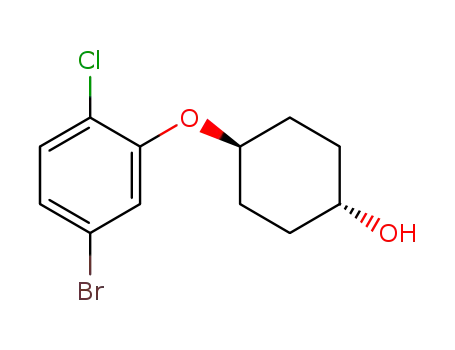 Molecular Structure of 874650-42-7 (Cyclohexanol, 4-(5-bromo-2-chlorophenoxy)-, trans-)