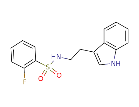Molecular Structure of 880138-88-5 (Benzenesulfonamide, 2-fluoro-N-[2-(1H-indol-3-yl)ethyl]-)