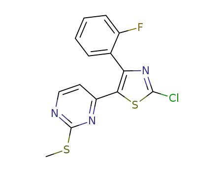 4-[2-Chloro-4-(2-fluorophenyl)-1,3-thiazol-5-yl]-2-(methylsulfanyl)pyrimidine