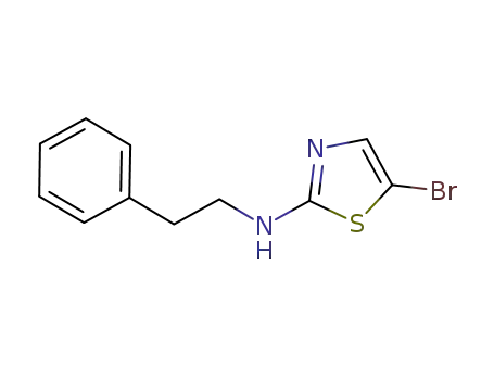 Molecular Structure of 923947-51-7 (2-Thiazolamine, 5-bromo-N-(2-phenylethyl)-)