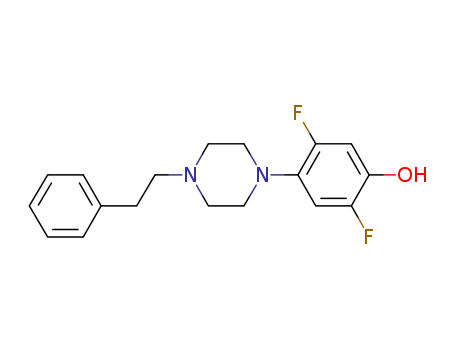 Molecular Structure of 800372-50-3 (Phenol, 2,5-difluoro-4-[4-(2-phenylethyl)-1-piperazinyl]-)