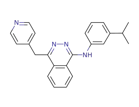 Molecular Structure of 212142-39-7 (1-Phthalazinamine, N-[3-(1-methylethyl)phenyl]-4-(4-pyridinylmethyl)-)