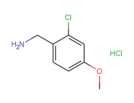 Molecular Structure of 874482-97-0 (Benzenemethanamine, 2-chloro-4-methoxy-, hydrochloride)