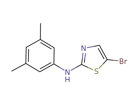 Molecular Structure of 923947-47-1 (2-Thiazolamine, 5-bromo-N-(3,5-dimethylphenyl)-)