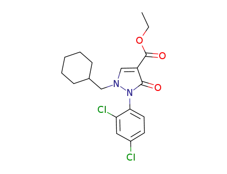 1H-Pyrazole-4-carboxylic acid,
1-(cyclohexylmethyl)-2-(2,4-dichlorophenyl)-2,3-dihydro-3-oxo-, ethyl
ester